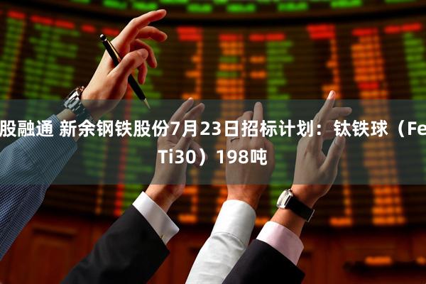 股融通 新余钢铁股份7月23日招标计划：钛铁球（FeTi30）198吨